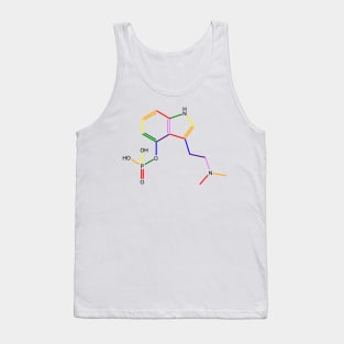 Psilocybin Rainbow Molecule Chemistry Tank Top